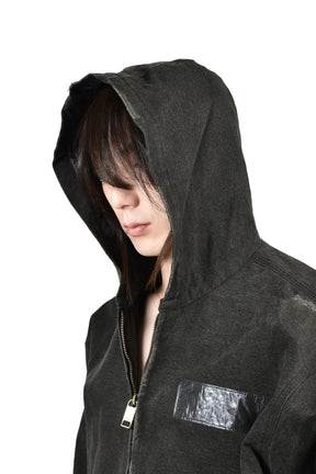 WAR STARTED HOODED WORK JACKET (EXCLUSIVE) / BLK