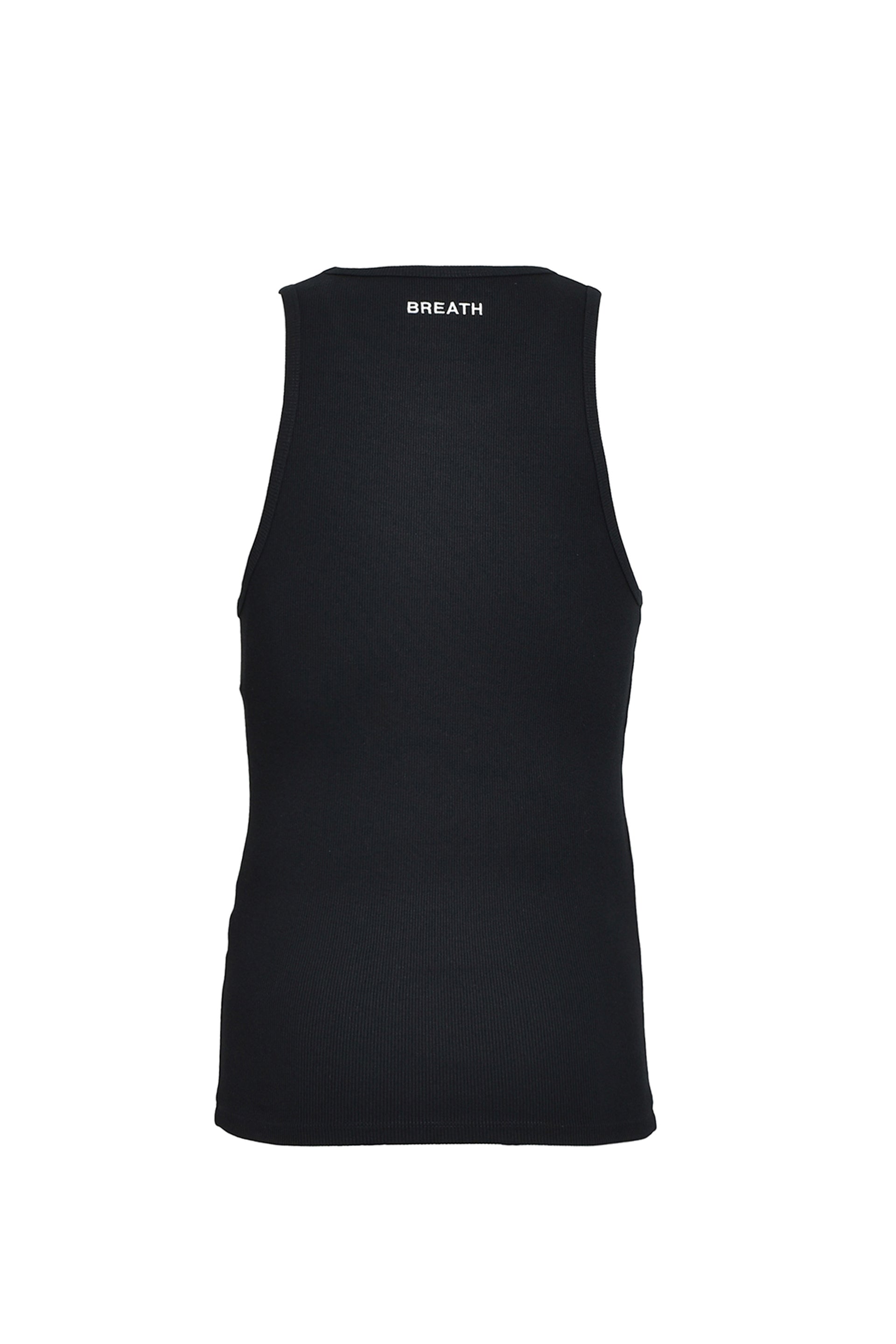 LOGO RIB TANK TOP / BLK