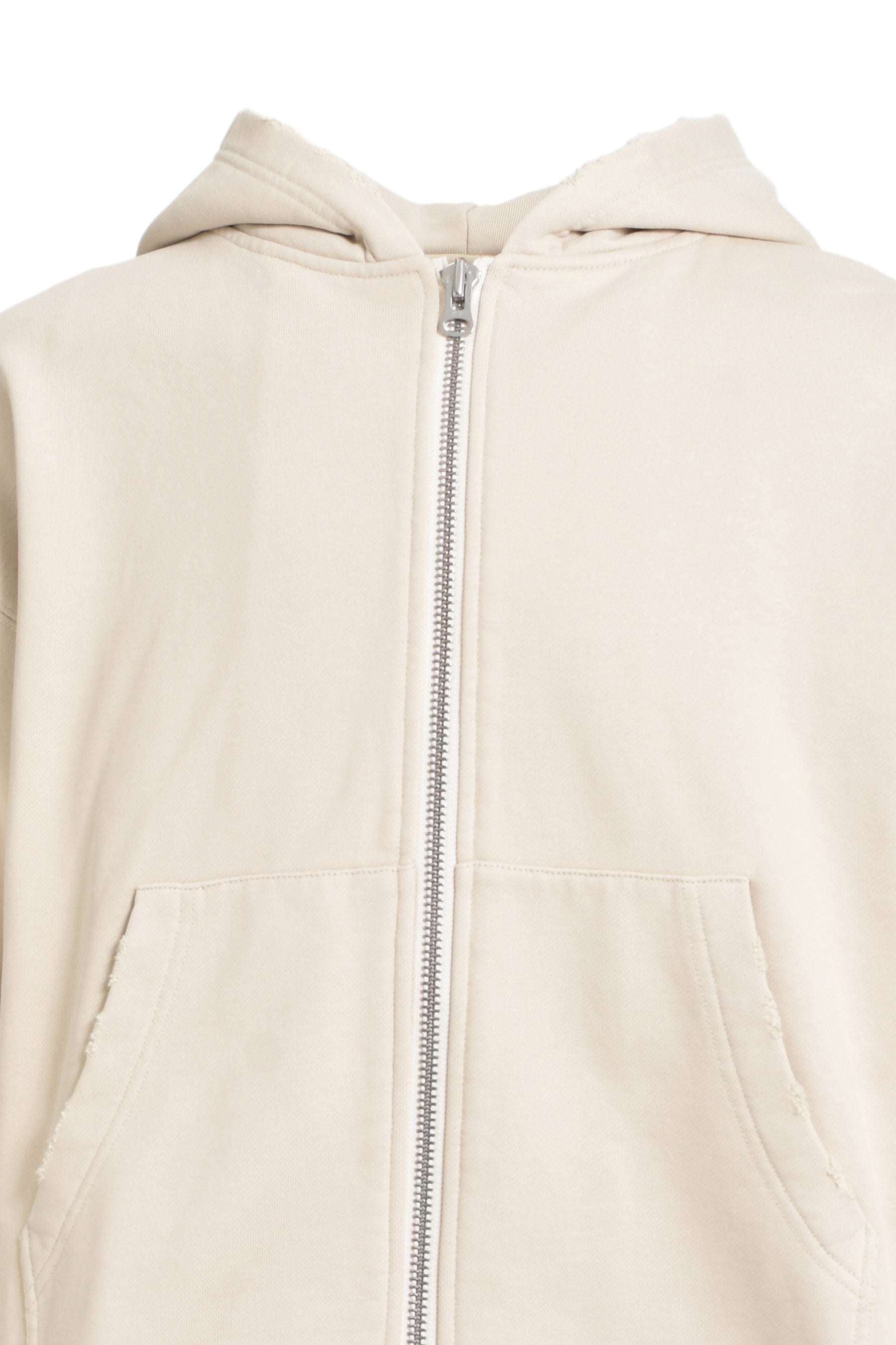 NEWRICH SHORT ZIP HOODIE / BEI