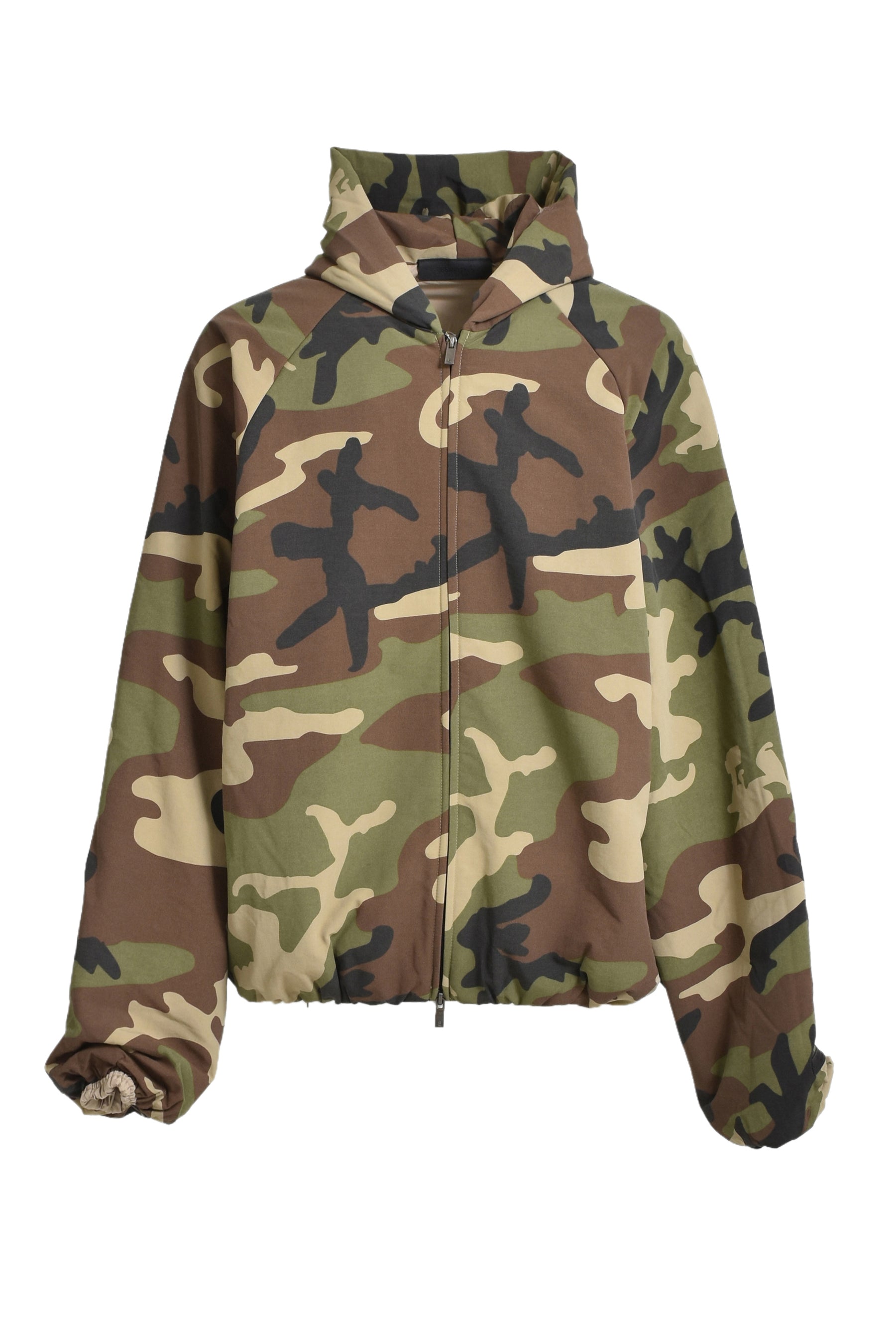 MILITARY NYLON HOODED JACKET / WOODLAND CAMO