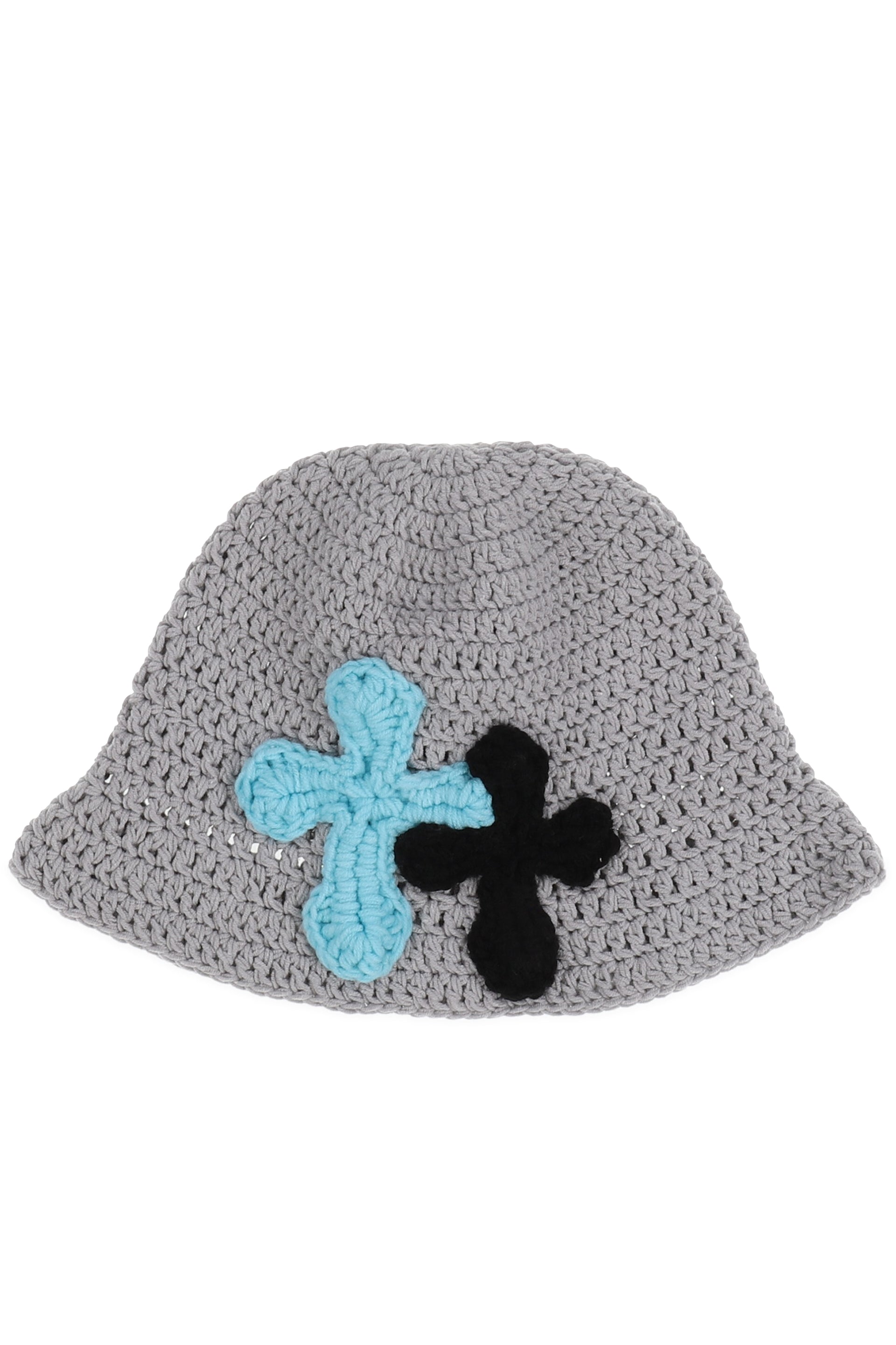 Y.A.R.N. ヤーン FW25 NUBIAN限定 3D CROSS KNITHAT / GRY - NUBIAN