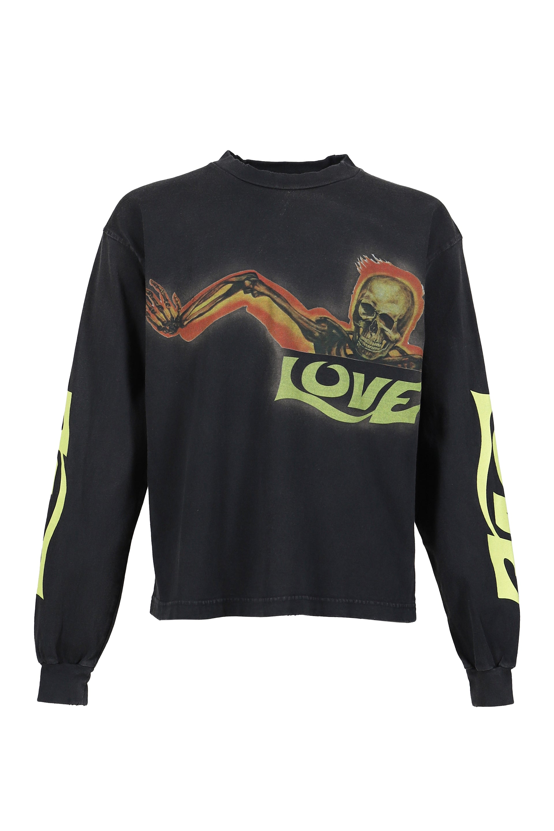 SKULL LOVE L/S T-SHIRTS (EXCLUSIVE) / BLK