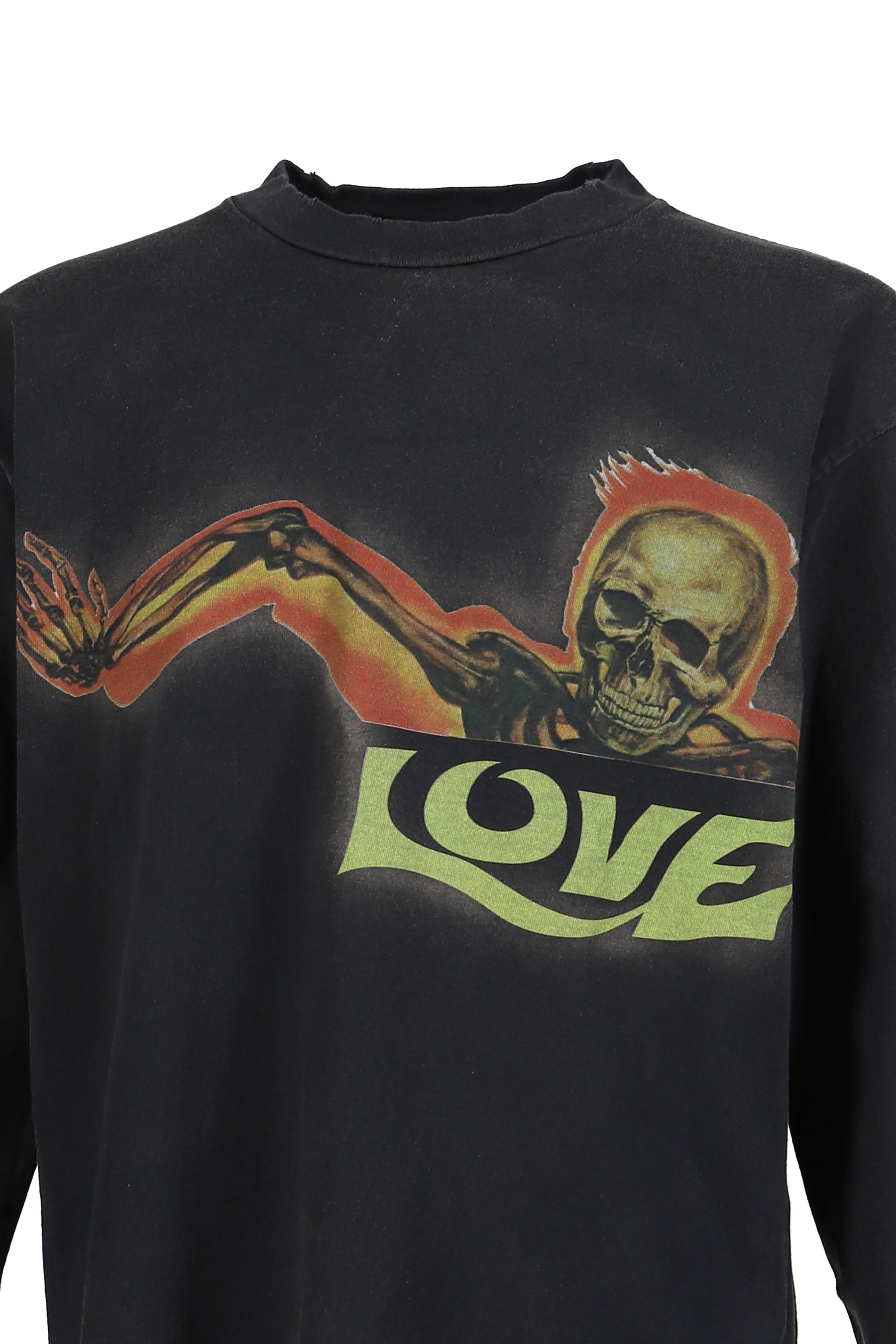 SKULL LOVE L/S T-SHIRTS (EXCLUSIVE) / BLK