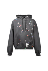 KIDS STICKER HOODIE / BLK