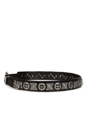 EFFIGY STUD BELT / BLK