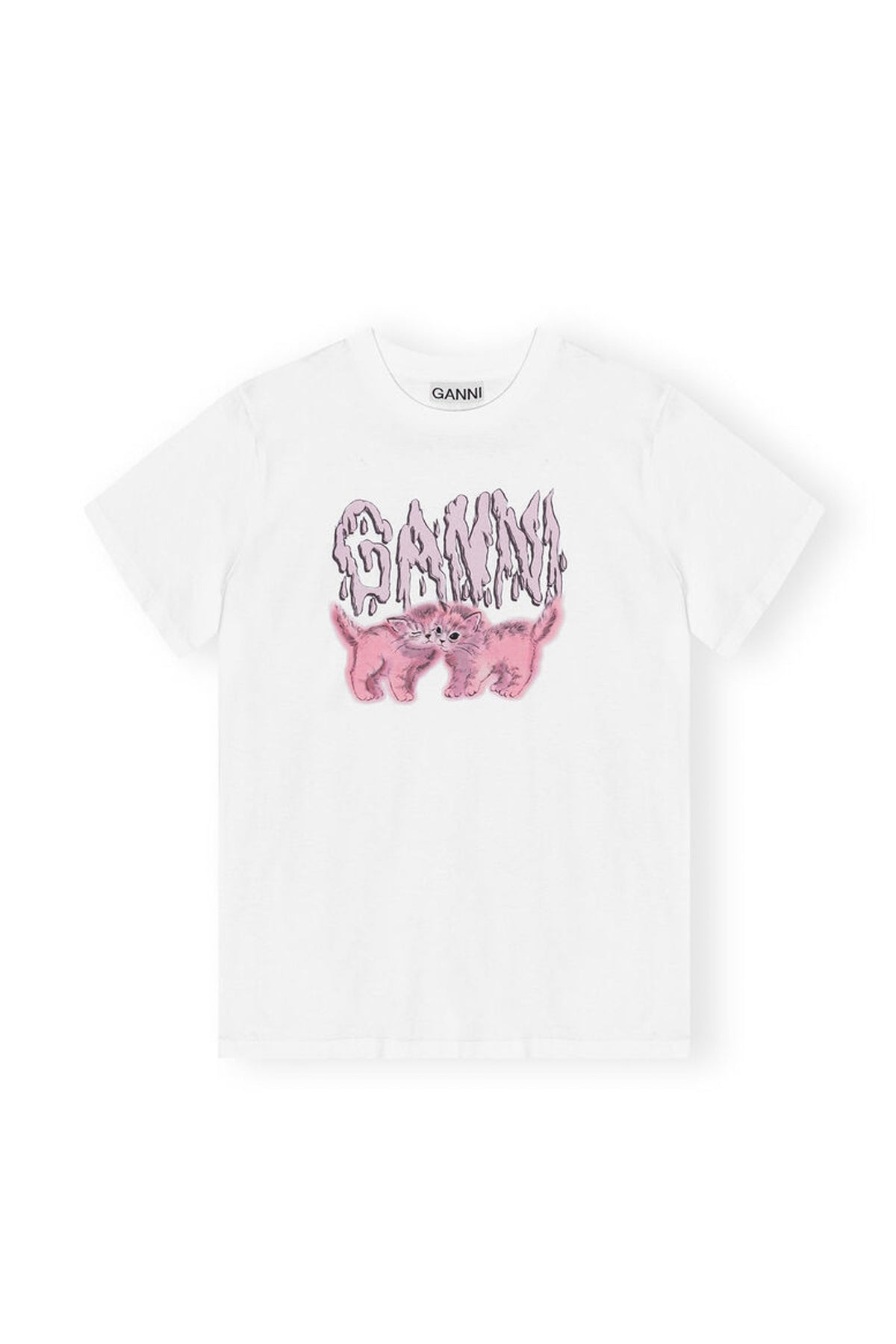 BASIC JERSEY CATS RELAXED T-SHIRT / WHT