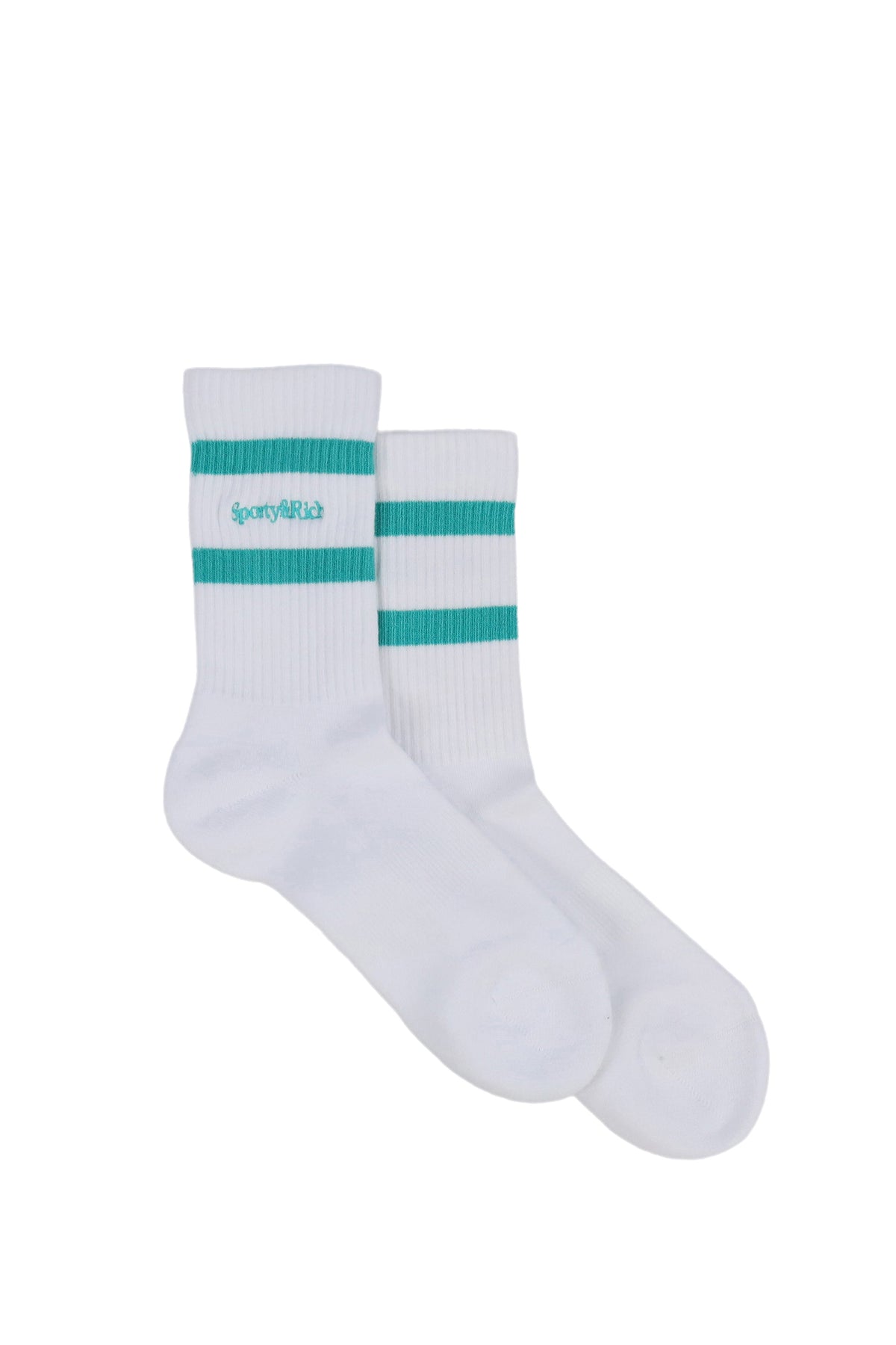 SERIF LOGO EMBROIDERED SOCKS / WHT