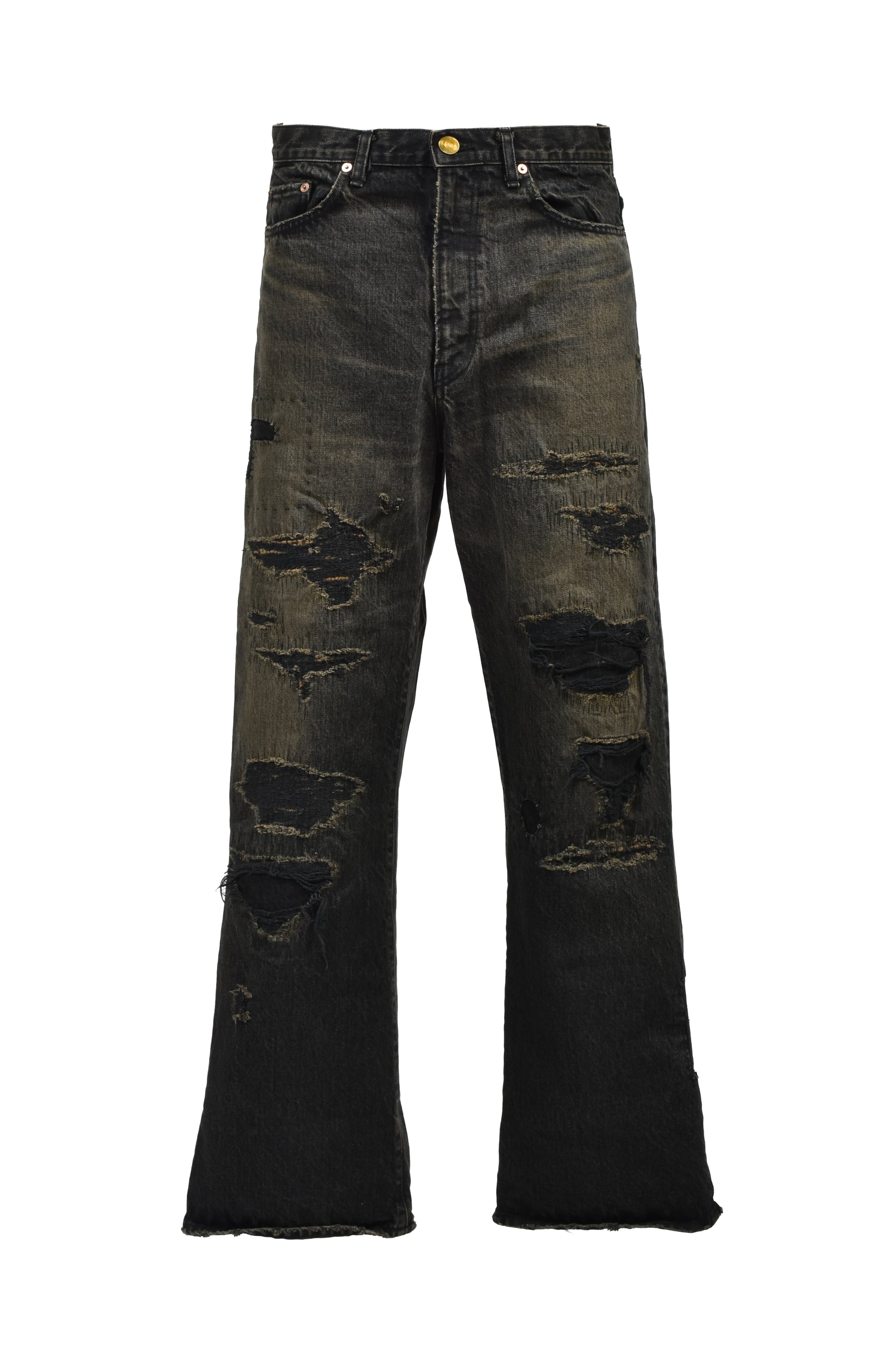 BORO BOOTCUT WIDE JEANS / BLK