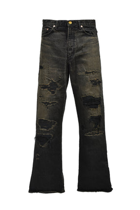BORO BOOTCUT WIDE JEANS / BLK