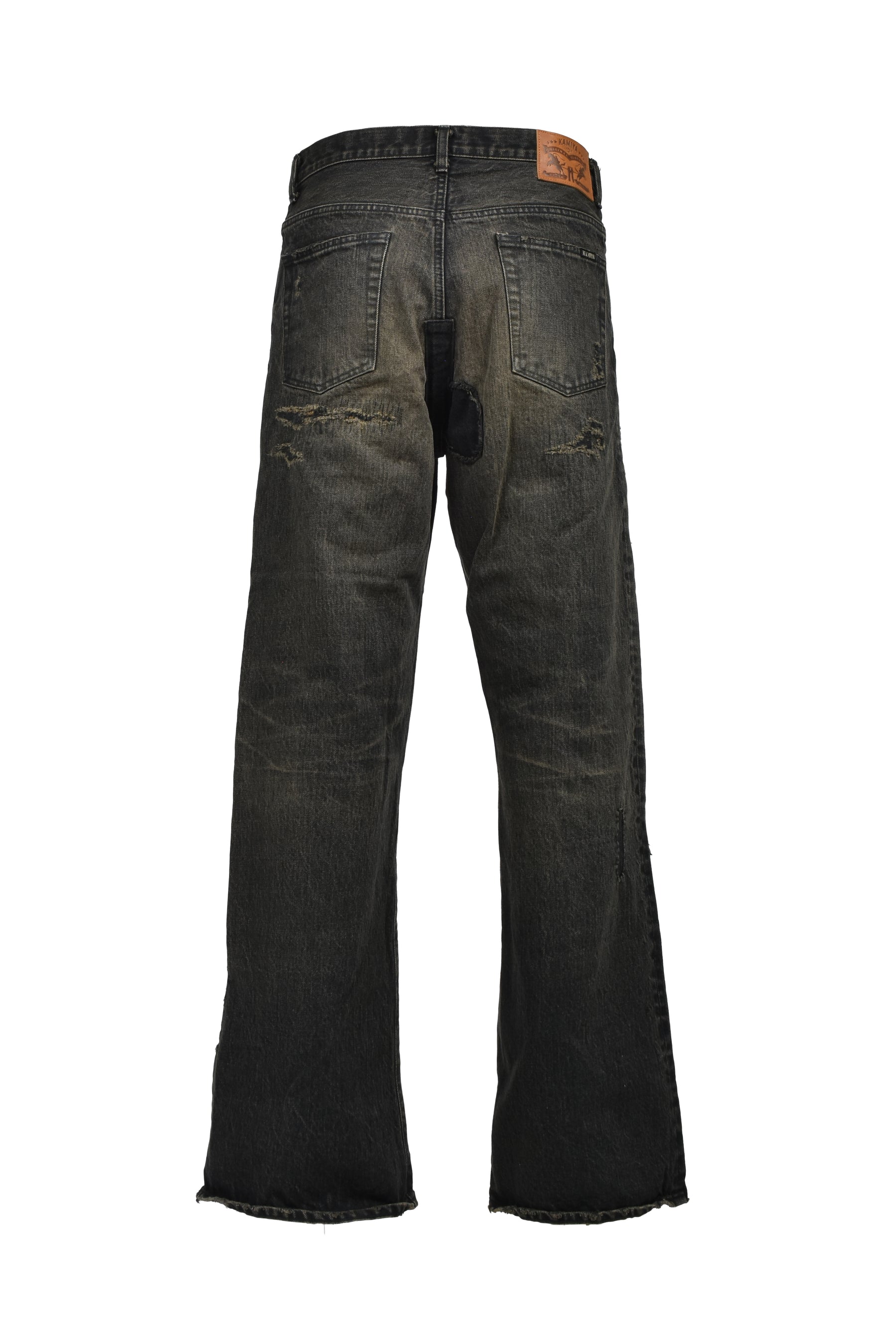 BORO BOOTCUT WIDE JEANS / BLK