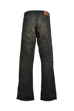 BORO BOOTCUT WIDE JEANS / BLK