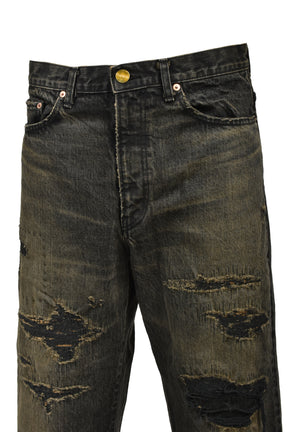 BORO BOOTCUT WIDE JEANS / BLK
