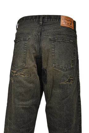 BORO BOOTCUT WIDE JEANS / BLK