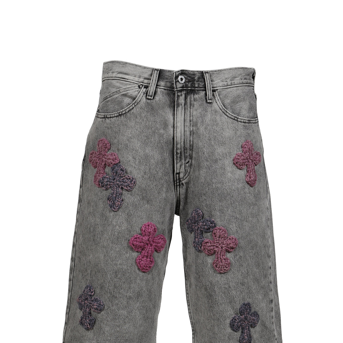 Y.A.R.N. ヤーン FW25 NUBIAN限定 3D CROSS DENIM SHORTS / INDIGO