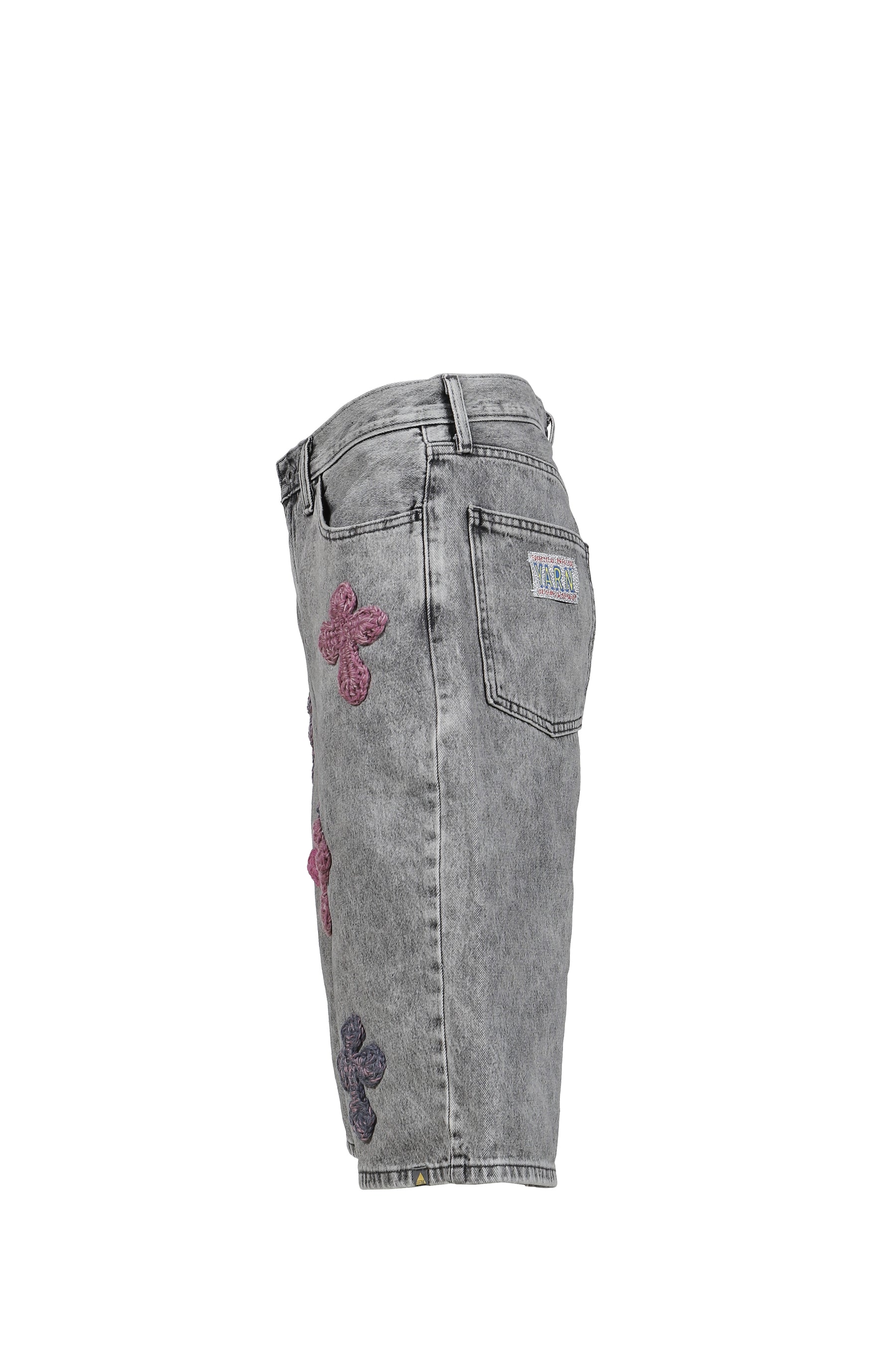 3D CROSS DENIM SHORTS / INDIGO