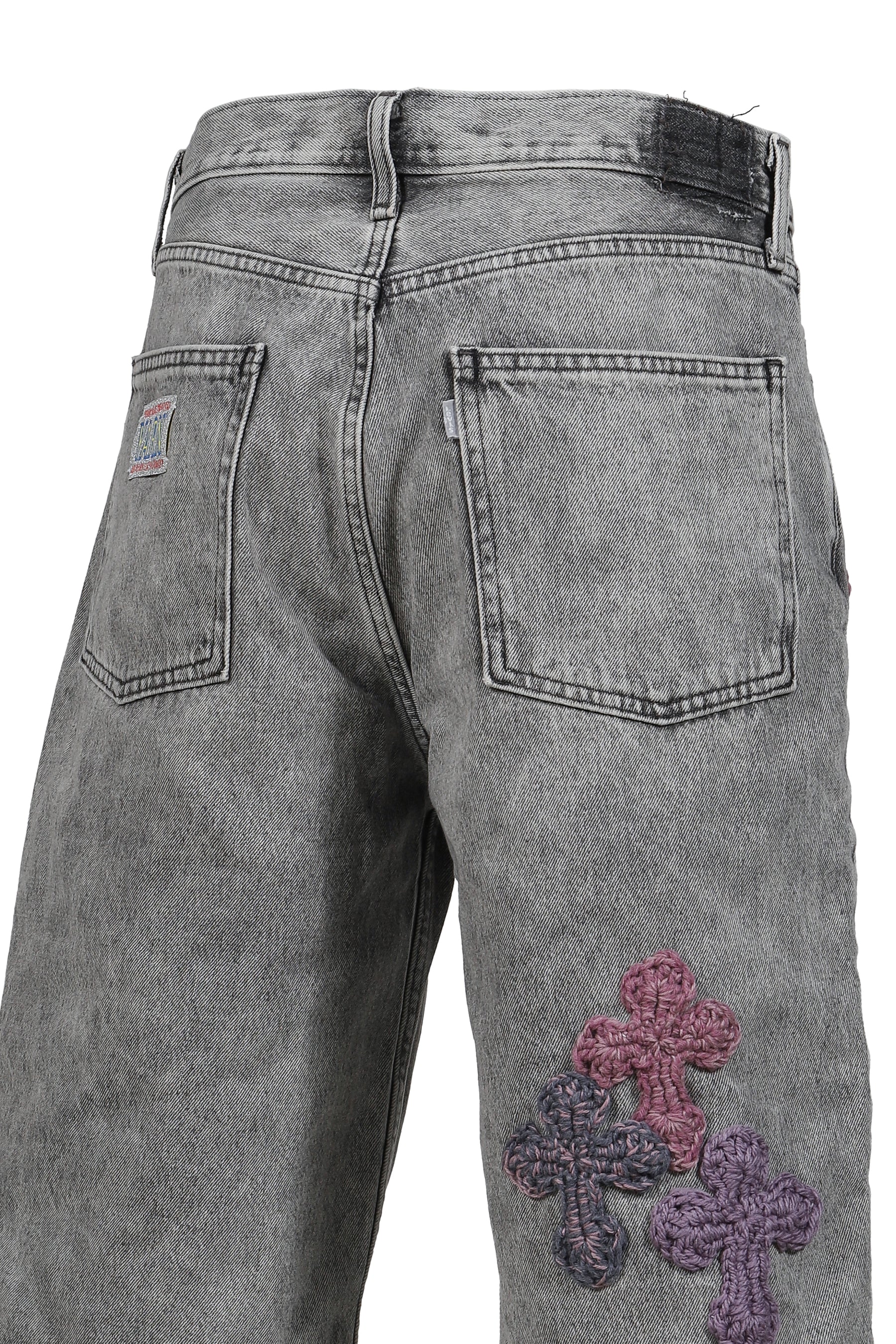 3D CROSS DENIM SHORTS / INDIGO