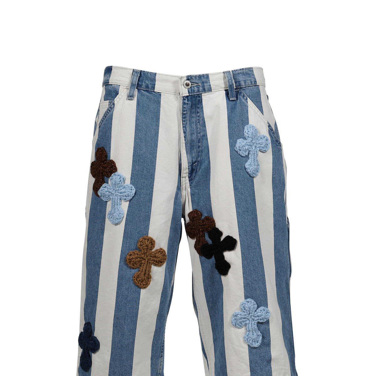 YARN FW25 NUBIAN Exclusive 3D CROSS DENIM SHORTS / INDIGO - NUBIAN