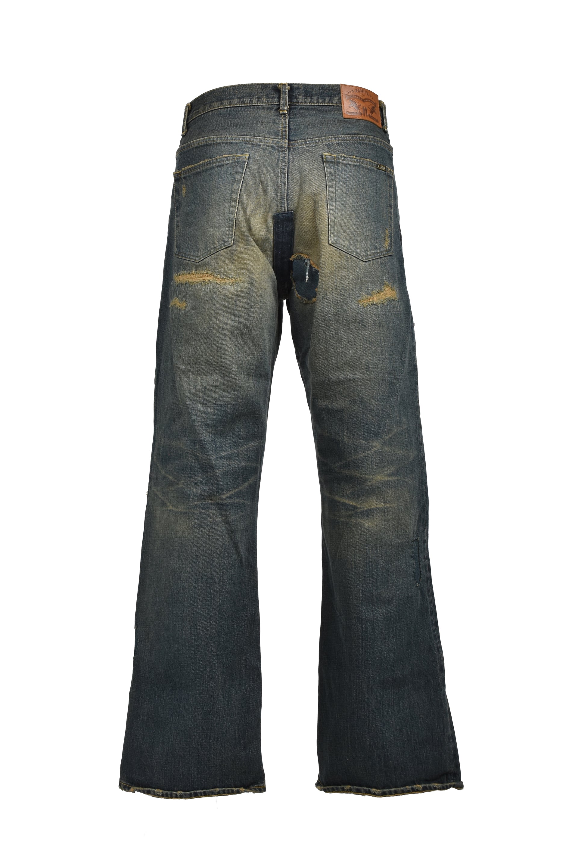 KAMIYA カミヤ FW25 BORO SUPER BAGGY JEANS / BLK - NUBIAN ヌビアン