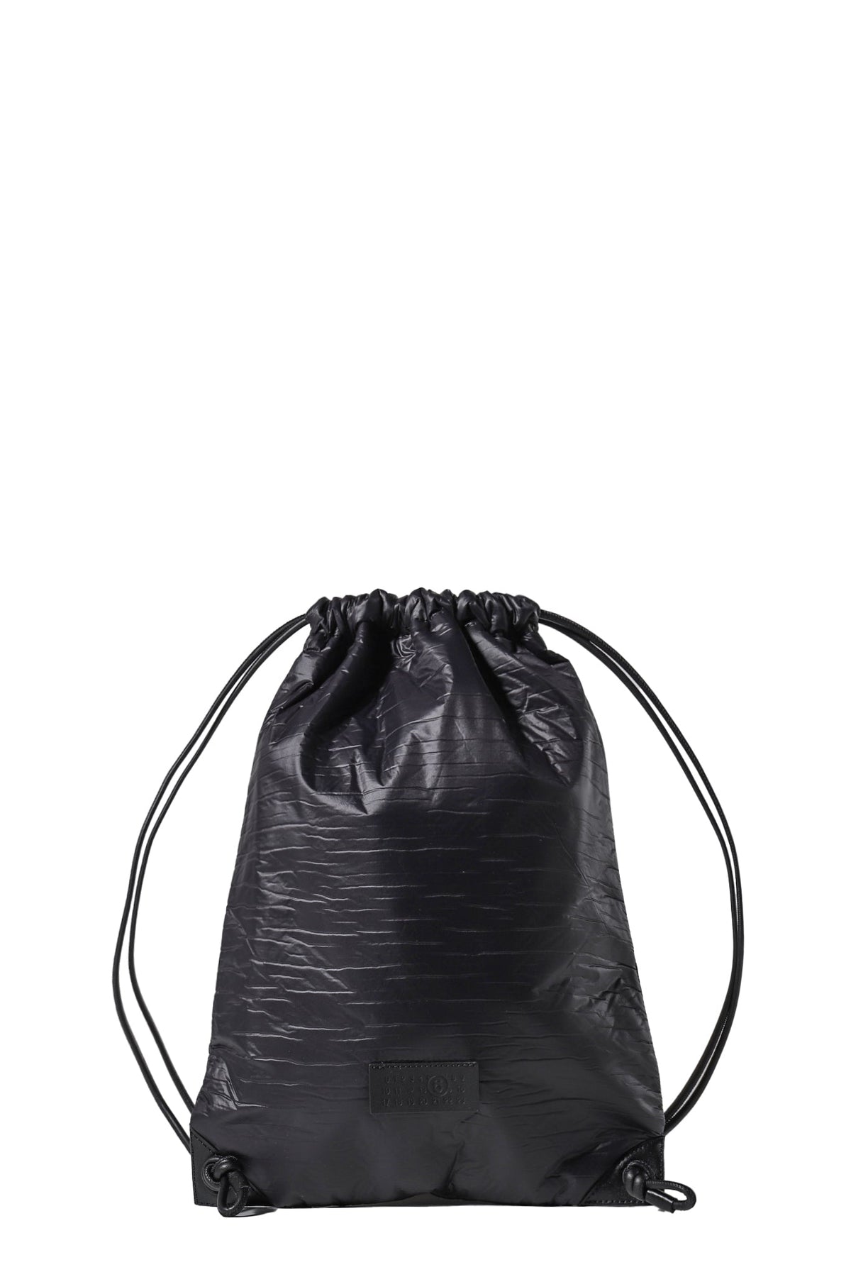 DRAWSTRING BAG LEATHER / BLK