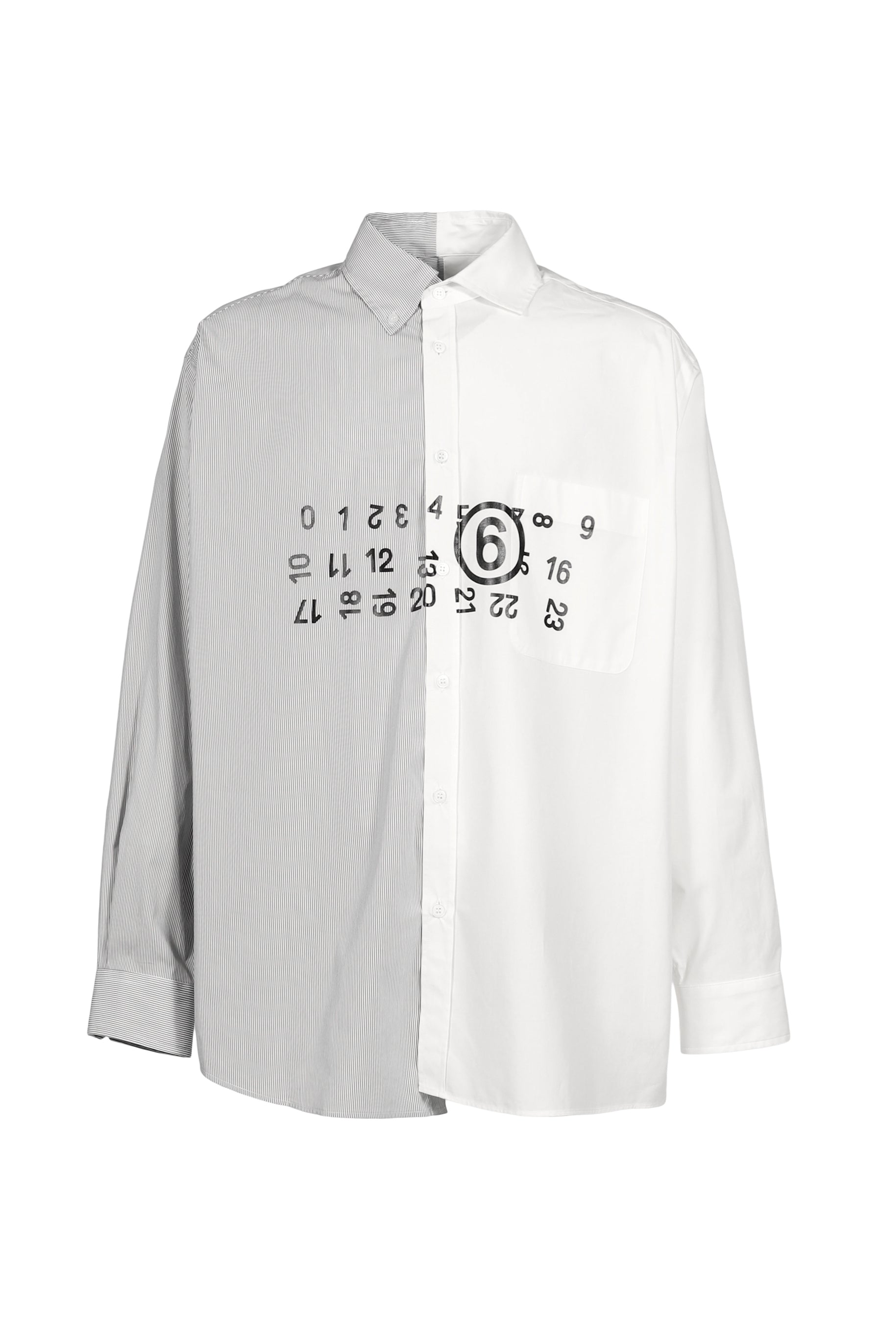 LONG-SLEEVED SHIRT / OFF WHT GRY