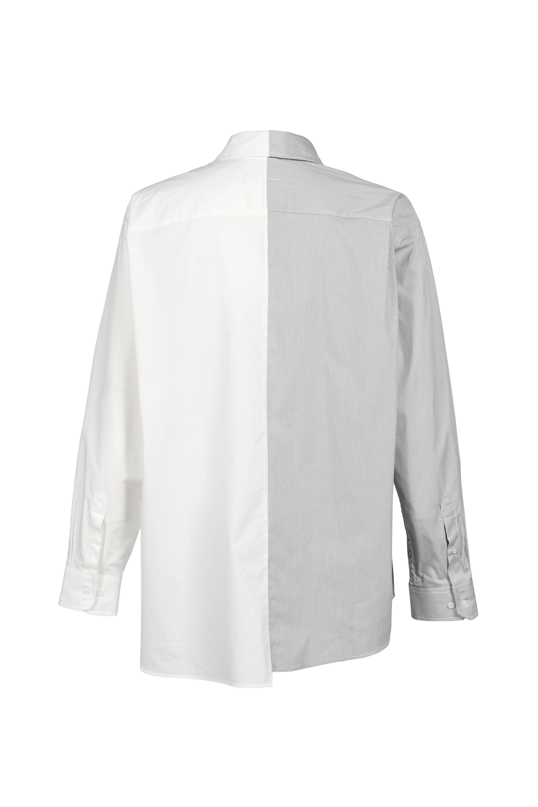 LONG-SLEEVED SHIRT / OFF WHT GRY