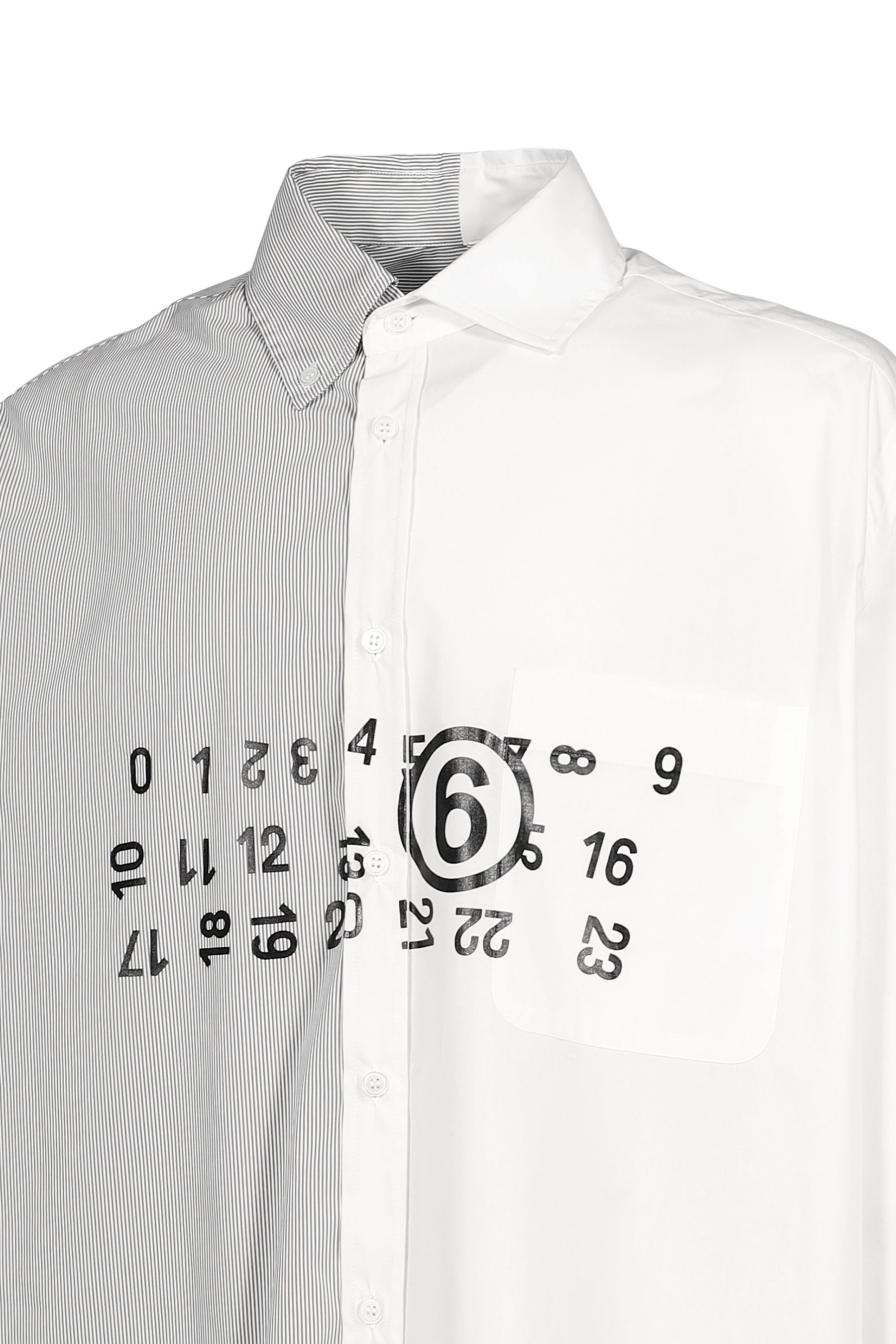 LONG-SLEEVED SHIRT / OFF WHT GRY