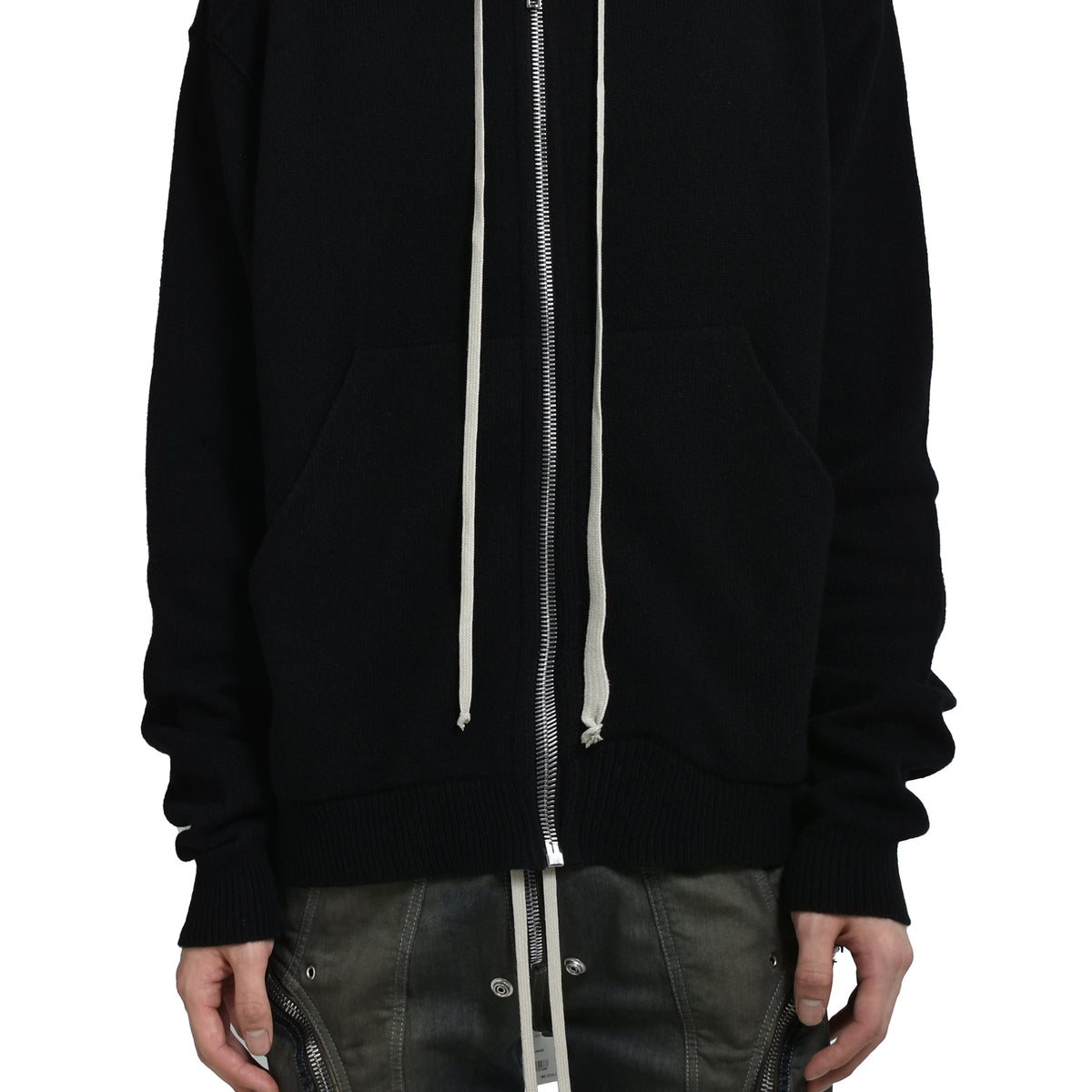 Rick Owens リック オウエンス FW25 ZIPPED HOODIE / BLK - NUBIAN