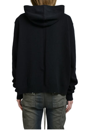 ZIPPED HOODIE / BLK