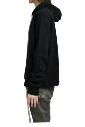 ZIPPED HOODIE / BLK