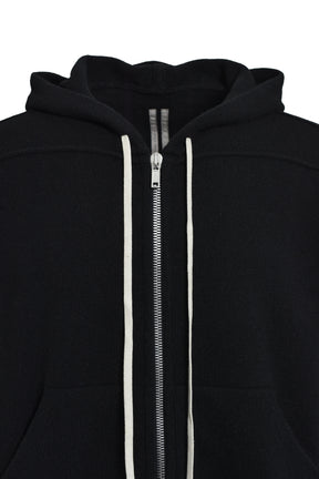 ZIPPED HOODIE / BLK