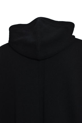 ZIPPED HOODIE / BLK