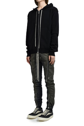 ZIPPED HOODIE / BLK