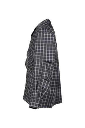 TECH SPORTS OPEN COLLAR SHIRT L/S GREN PLAID / CHA