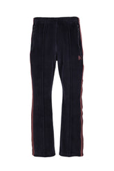 BOOT-CUT TRACK PANT - C/PE VELOUR / NVY
