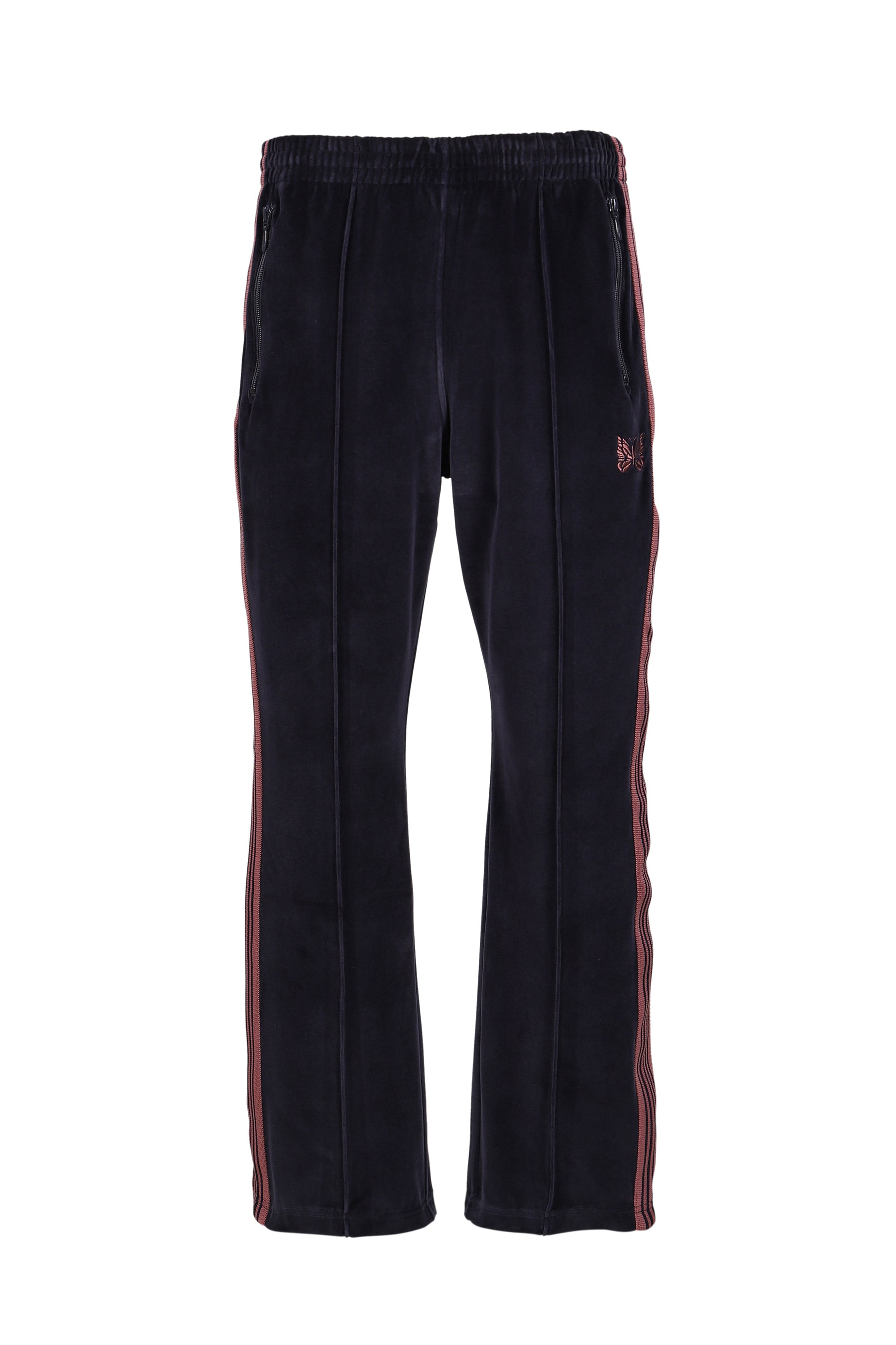 BOOT-CUT TRACK PANT - C/PE VELOUR / NVY