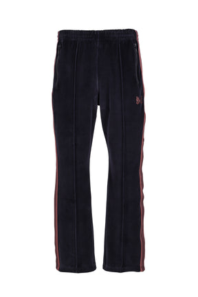 BOOT-CUT TRACK PANT - C/PE VELOUR / NVY