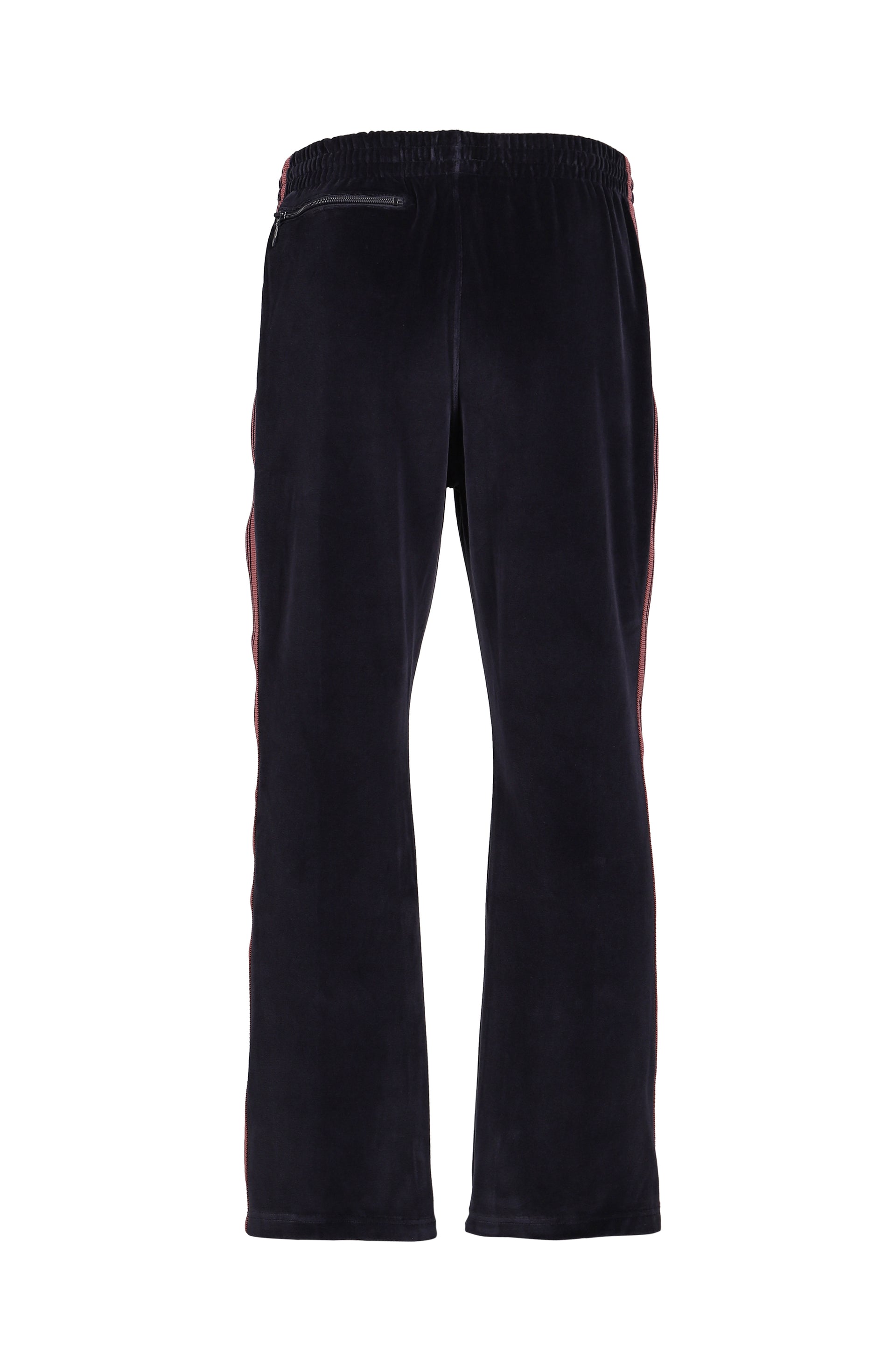 BOOT-CUT TRACK PANT - C/PE VELOUR / NVY