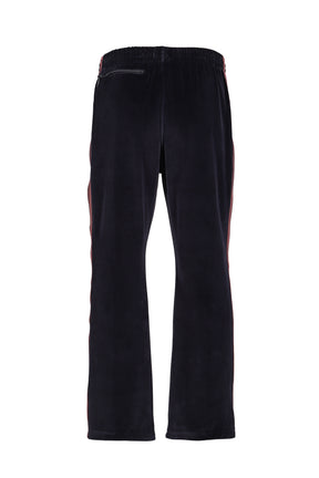 BOOT-CUT TRACK PANT - C/PE VELOUR / NVY