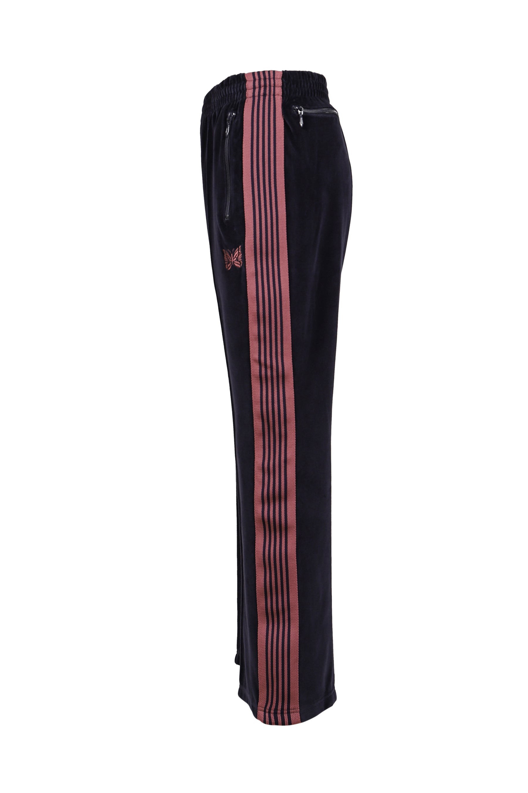 BOOT-CUT TRACK PANT - C/PE VELOUR / NVY