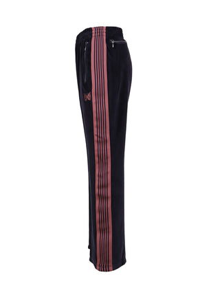 BOOT-CUT TRACK PANT - C/PE VELOUR / NVY