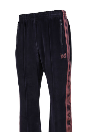 BOOT-CUT TRACK PANT - C/PE VELOUR / NVY