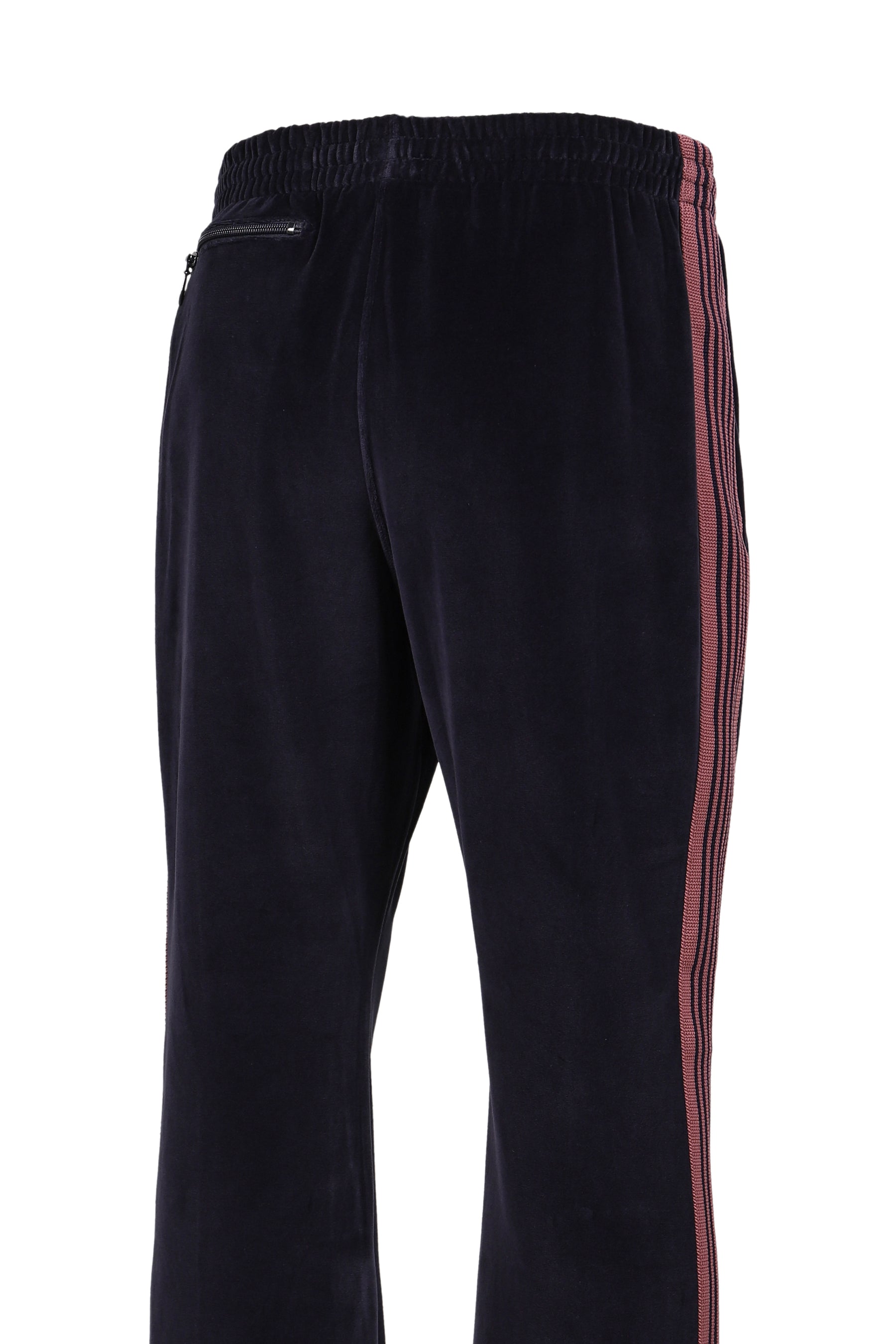 BOOT-CUT TRACK PANT - C/PE VELOUR / NVY
