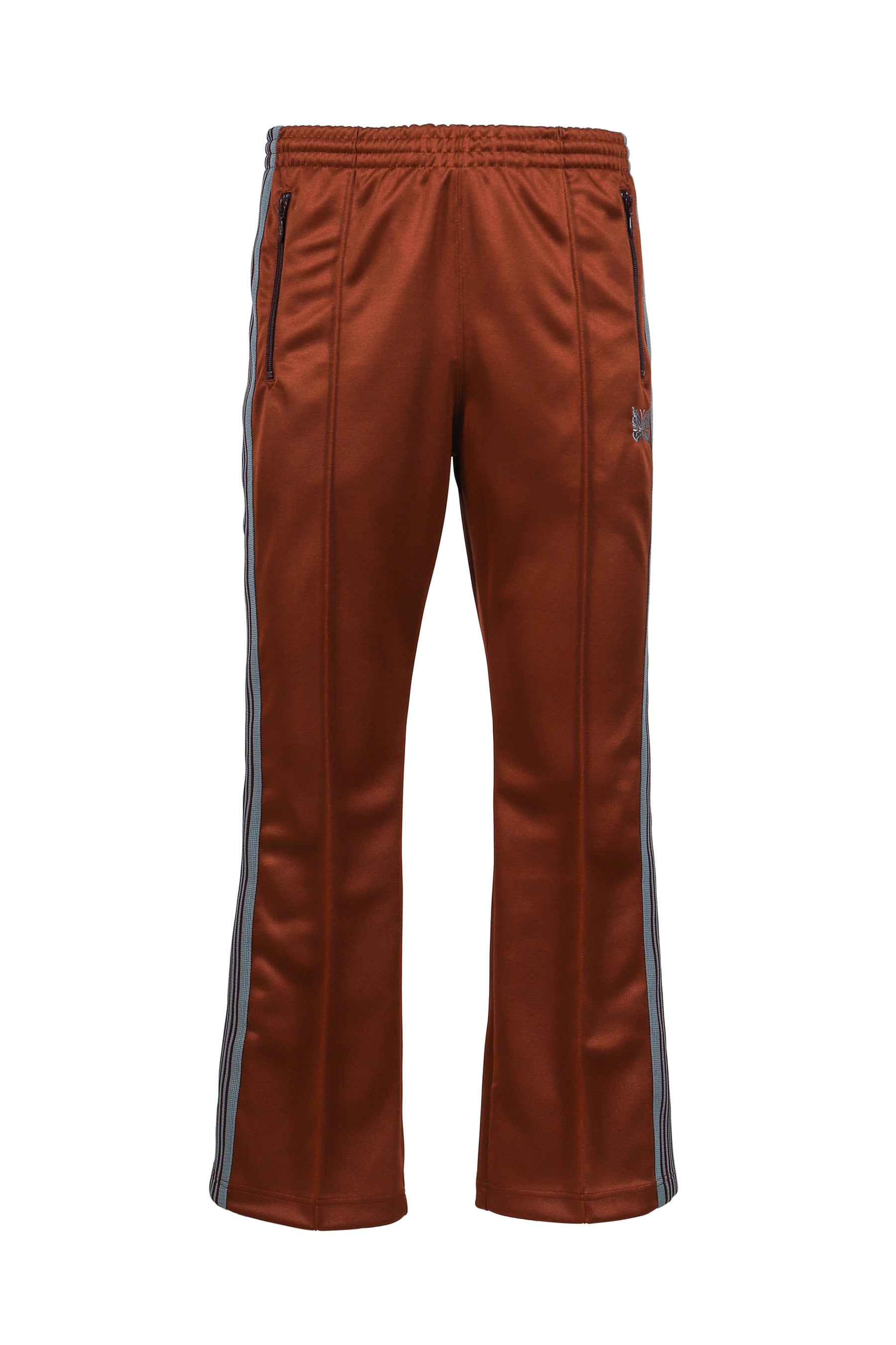 BOOT-CUT TRACK PANT - POLY SMOOTH / RUST