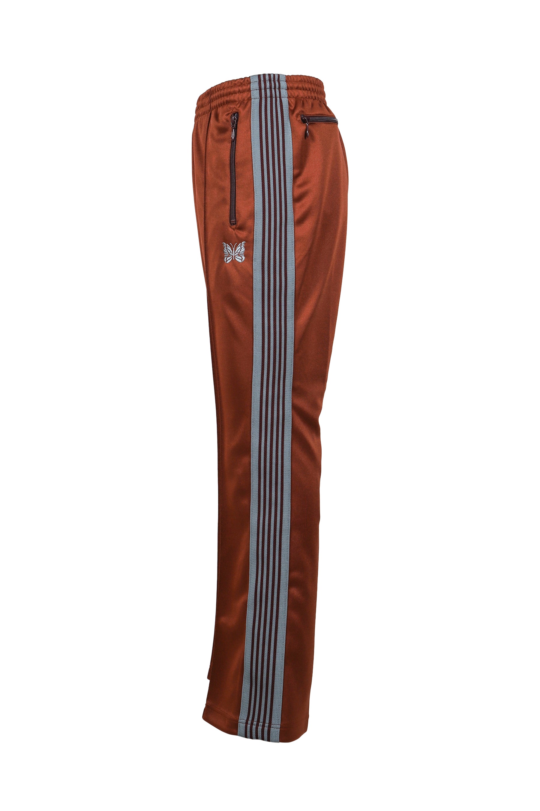 BOOT-CUT TRACK PANT - POLY SMOOTH / RUST