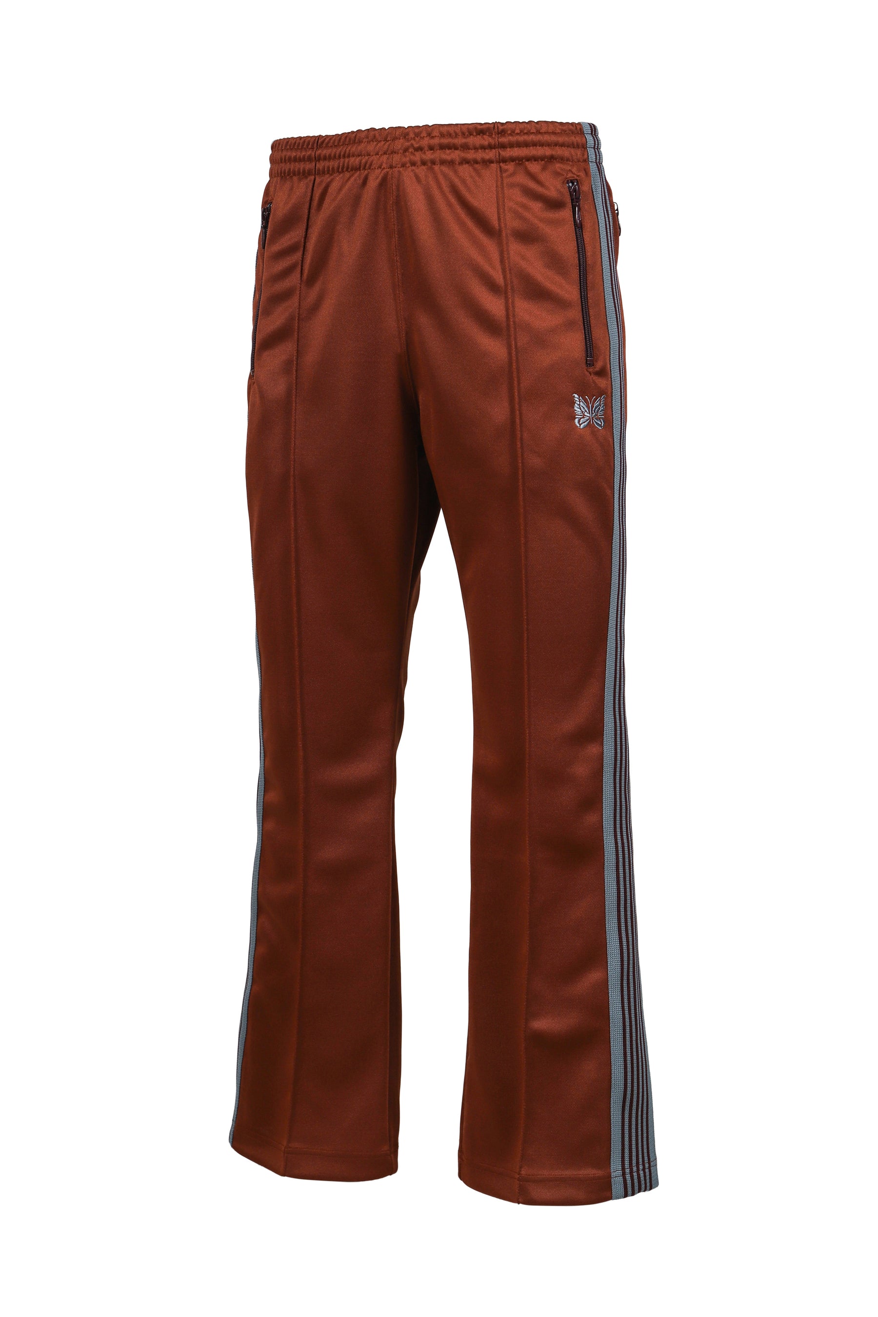 BOOT-CUT TRACK PANT - POLY SMOOTH / RUST
