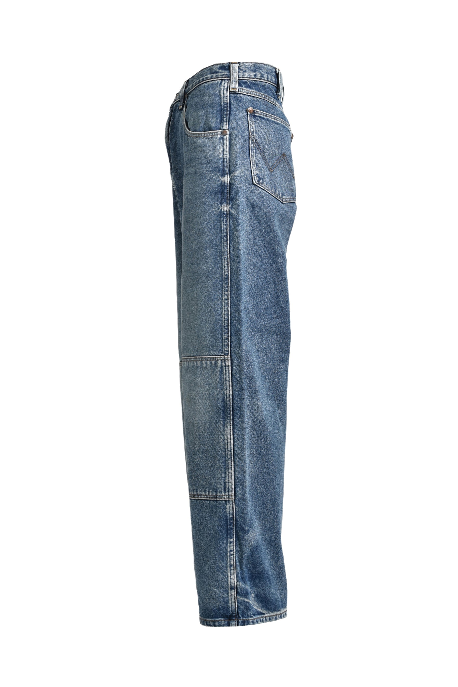 DOUBLE KNEE DENIM PANTS / BLU