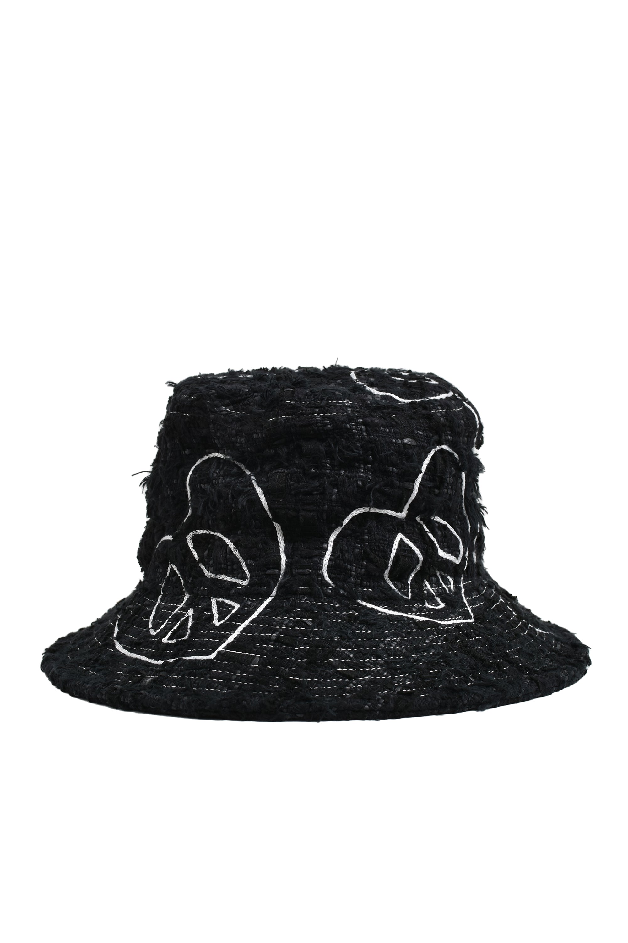 TWEED BUCKET HAT BLK