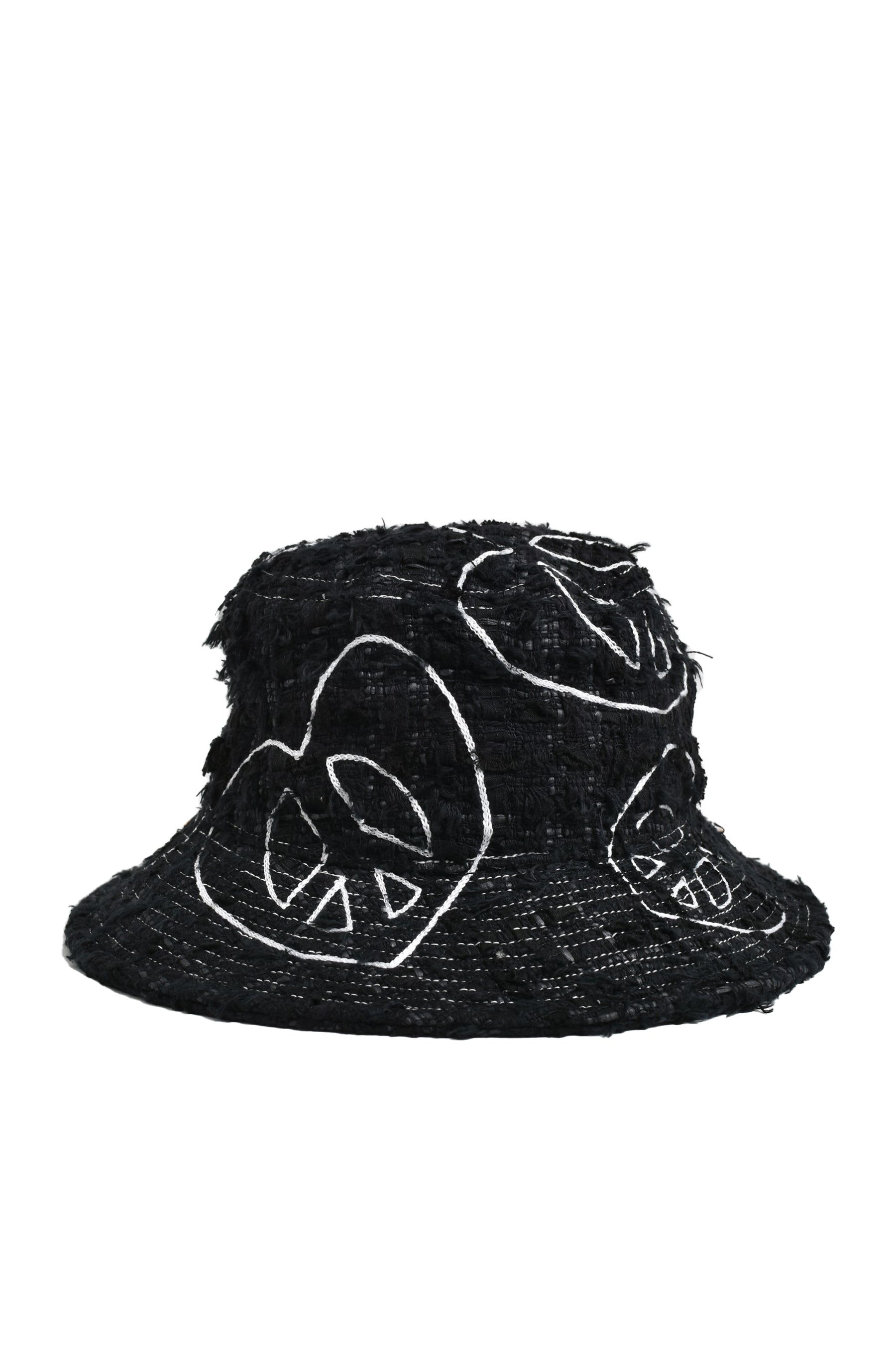 TWEED BUCKET HAT BLK