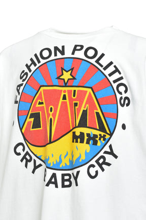 LS TEE/FASHION POLITICS / WHT