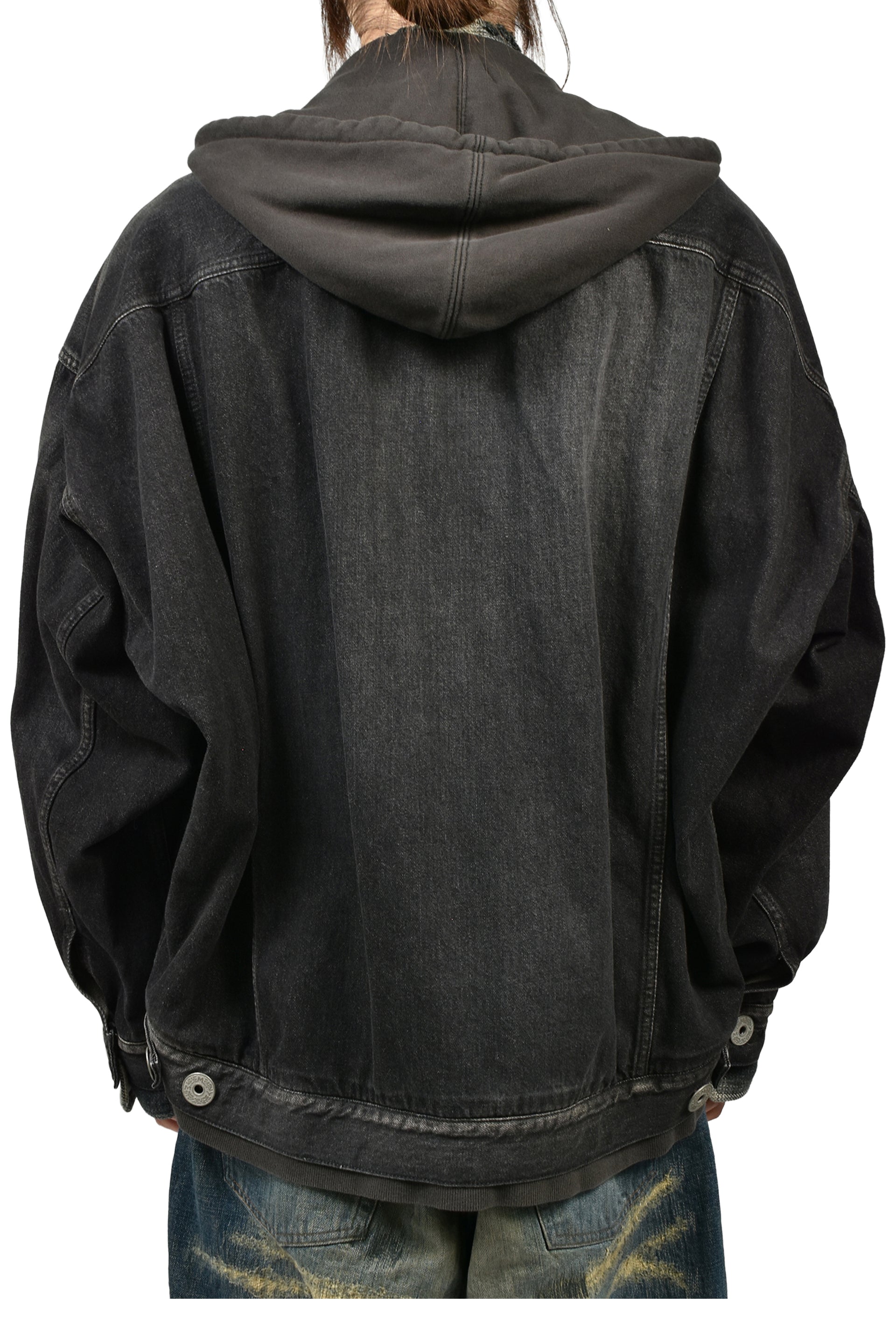 TRIPLE LAYERED DENIM JACKET / BLK
